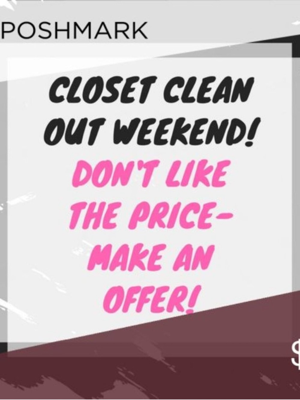 Pink & White Home Storage Sign - Closet Clean Out Weekend